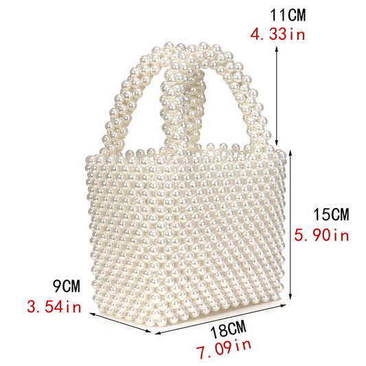 Bolso de Mano Elegante con Perlas - Estilo Europeo Multiuso - Image 2