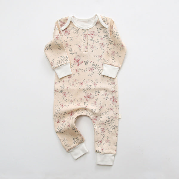 Enterizo de Algodón con Cuello y Estampado para Bebé