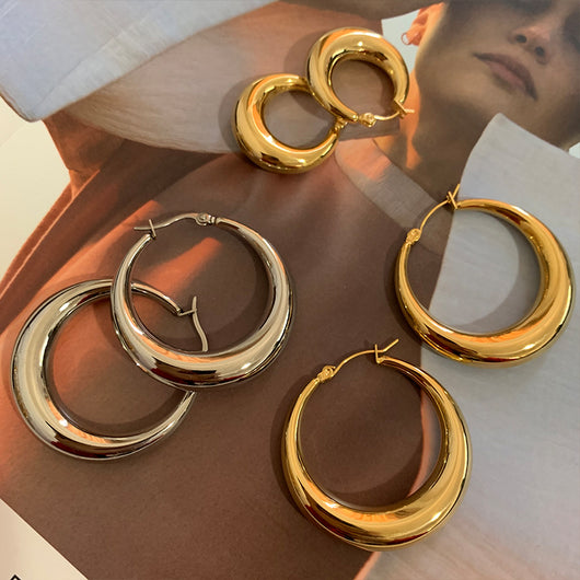 Aretes de Aro Chapados en Oro con Plata - Resistentes al Desvanecimiento - Image 10