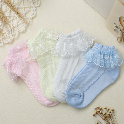 Calcetines de Encaje Fino para Niñas - Colección Verano