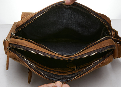 Bolsa Mensajera de Cuero para Hombre - Estilo Casual y Profesional - Image 17