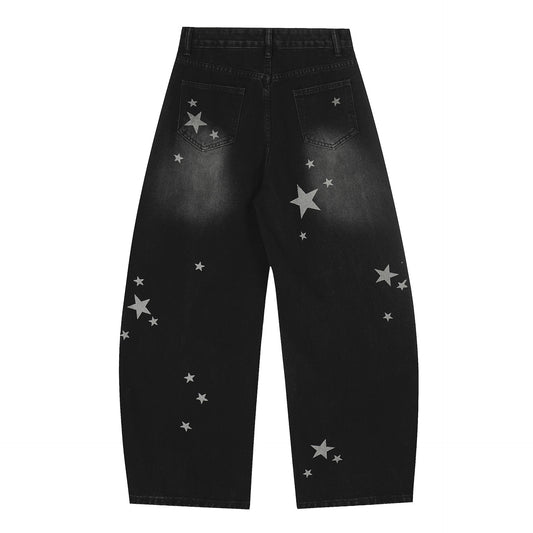Pantalones Vaqueros de Algodón Desgastado con Estilo Vintage - Image 2