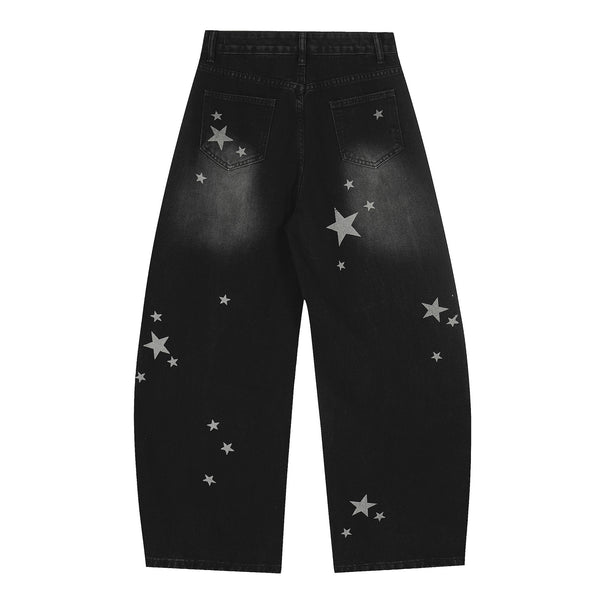 Pantalones Vaqueros de Algodón Desgastado con Estilo Vintage