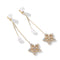 Feminine Long Tassel Pierced Ear Clip Earrings Gold ear pin