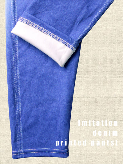 Pantalones de Yoga Slim Fit en Denim con Estampa Compasión y Bolsillo para Mujer - Image 11