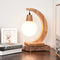 Lámpara de Mesa LED Nórdica en Madera Natural