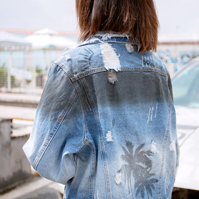 Chaqueta Denim Coco con Roturas Desgarradas - Image 14