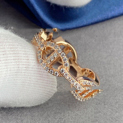 Anillo de Pareja Plata Esterlina con Oro Rosa 18K - Diseño Retorcido para Dedo Índice - Image 4