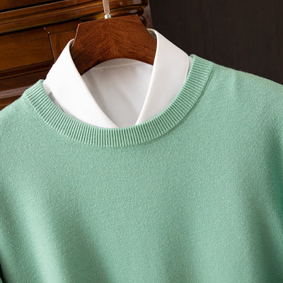 Suéter Holgado de Cuello Redondo para Hombre - Manga Larga Casual y Profesional - Image 6