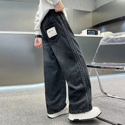 Pantalones Jeans Sueltos Estilo Pu Shuai para Niños - Diseño Trendy y Cómodo - Image 11