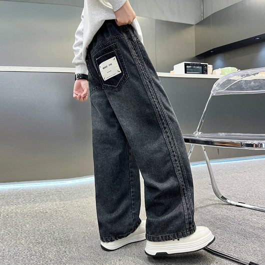 Pantalones Jeans Sueltos Estilo Pu Shuai para Niños - Diseño Trendy y Cómodo - Image 11