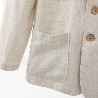 Chaqueta Lino Casual con Capucha - Suelta y Transpirable - Image 3