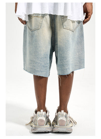 Shorts de Mezclilla Retro Holgados para Hombre - Estilo Verano - Image 9