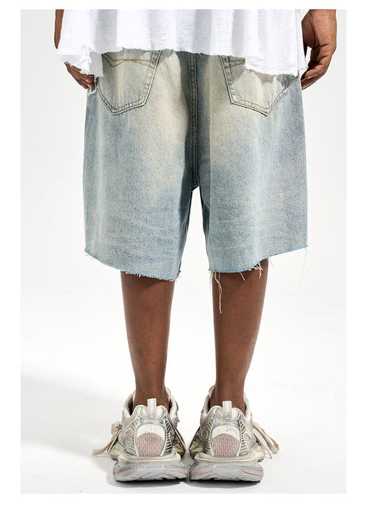 Shorts de Mezclilla Retro Holgados para Hombre - Estilo Verano - Image 9