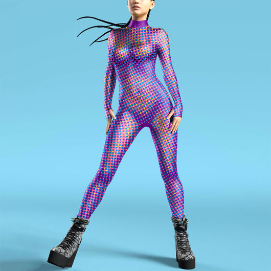 Jumpsuit Estampado 3D con Botones y Manga Larga - Image 3
