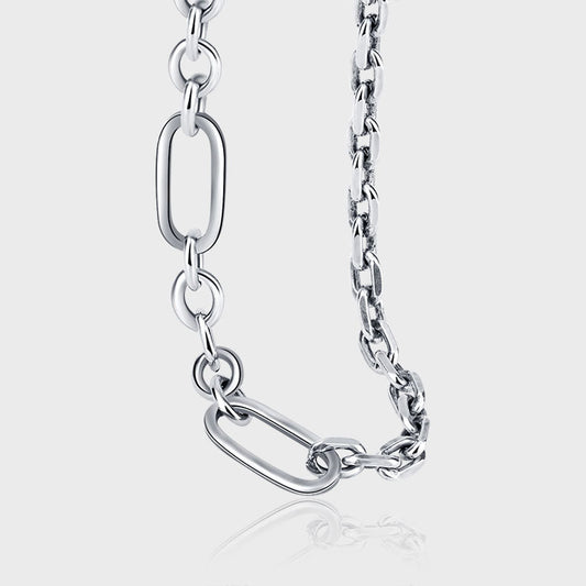 Collar de Plata 925 Cadena Doble Capa con Textura - Diseño Minimalista y Versátil