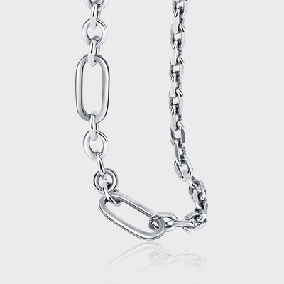 Collar de Plata 925 Cadena Doble Capa con Textura - Diseño Minimalista y Versátil
