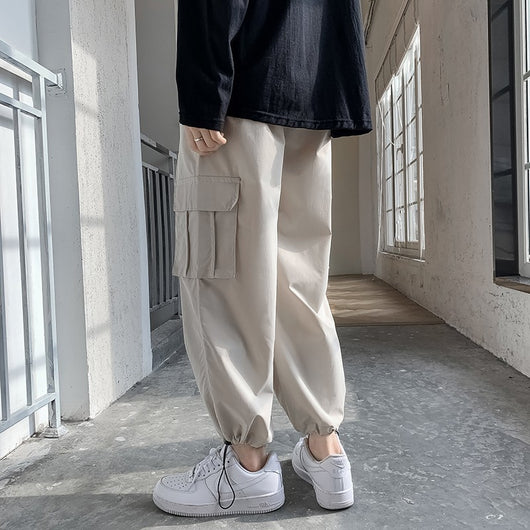 Pantalones Deportivos Casuales Holgados de Pierna Ancha para Hombre - Image 4