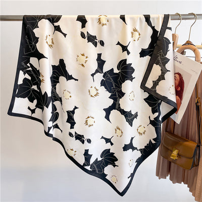 Chal Hijab Protector Solar con Bloques de Color Floral - Image 7