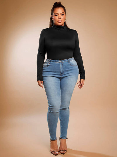 Blusa Reductora de Cuello Alto Ajuste Slim - Image 9
