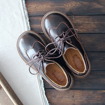 Zapatos de Cuero para Mujer Estilo Retro Literario - Image 19