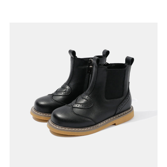 Botas Infantiles de Cuero Resistente al Desgaste