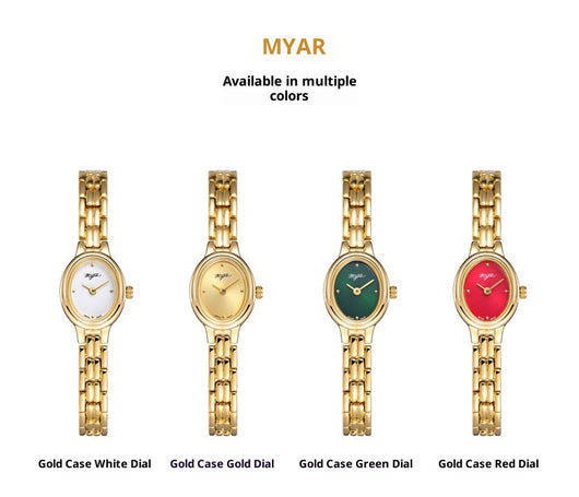 Reloj Vintage Ovalado Mini para Mujer - Resistente al Agua con Cuarzo - Image 11