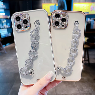 Funda para Celular con Diseño de Diamantes Brillantes Transparente - Image 15