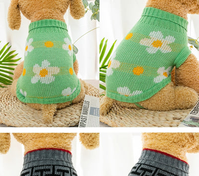 Suéteres Tejidos para Mascotas - Ropa de Otoño e Invierno para Bichón Frisé y Corgi - Image 15