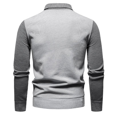 Camisa Térmica Hombre Manga Larga Efecto Doble Tela con Rayas y Forro Polar - Image 10