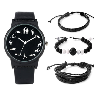 Conjunto de Regalo Reloj de Moda para Hombre con Pulsera Cuarzo - Image 2