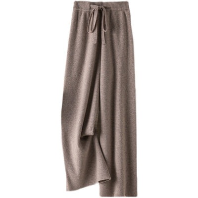 Pantalón Ancho de Lana Gruesa Cintura Alta Efecto Caída - Image 15