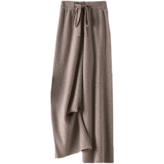 Pantalón Ancho de Lana Gruesa Cintura Alta Efecto Caída - Image 15