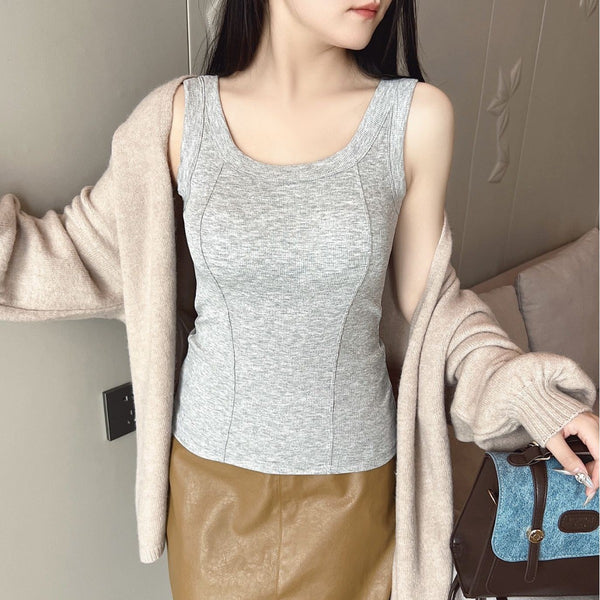 Camiseta Modal Talla Grande con Tirantes Reforzados