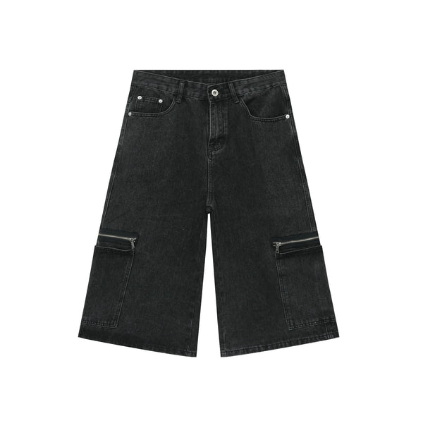 Shorts Cargo Denim Holgados Estilo Hip-hop Urbano - Image 5