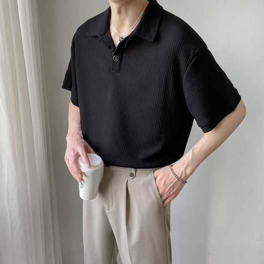 Polo Manga Corta Tide Versión Coreana - Camiseta Clásica con Solapa - Image 6