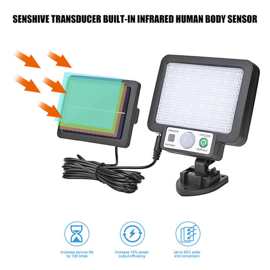 Lámpara Solar de Pared Inteligente con Sensor de Movimiento - 3 Modos de Iluminación - Image 3