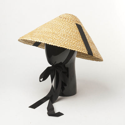 Sombrero de Paja Tejido Onda con Correa - Image 4