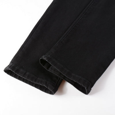 Jeans Slim Negros Elásticos con Detalles de Diamantes - Image 20