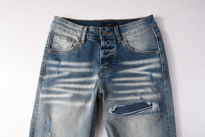Jeans Slim Fit para Hombre con Detalles Rotos - Image 9