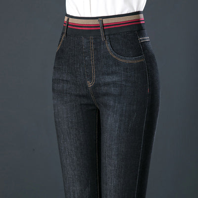 Pantalones Vaqueros Térmicos con Cintura Elástica para Otoño e Invierno - Image 2