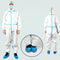Traje Protector Desechable con Película Transpirable