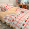 Lámina De Cama De Encaje De Princesa Estilo Coreano De Cuatro Piezas, Juego De Tres Piezas Para Cama De 1.2 M