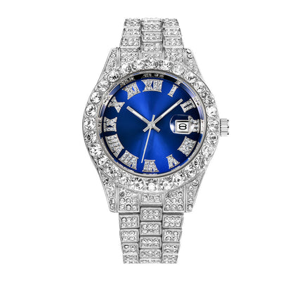 Reloj Acero Inoxidable Hip Hop Empresarial con Calendario Completo - Image 8
