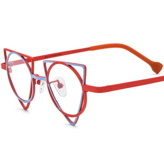 Gafas Graduadas Cat-eye Titanio Ultraligero con Lentes de Color - Image 10