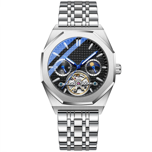 Reloj Mecánico Flywheel Sol Luna Estrellas - Image 11