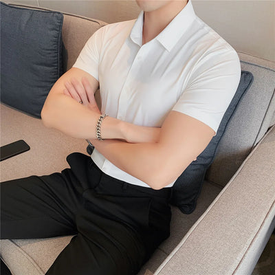 Camisa Deportiva Elástica de Manga Corta para Hombre - Image 12