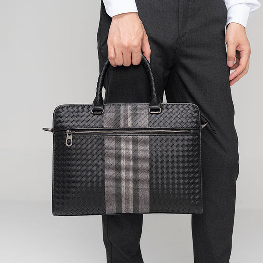 Maletín Profesional Hombre Crossbody Tejido - Bolsa Ejecutiva para Computadora