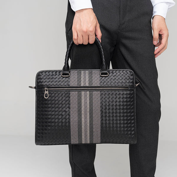 Maletín Profesional Hombre Crossbody Tejido - Bolsa Ejecutiva para Computadora