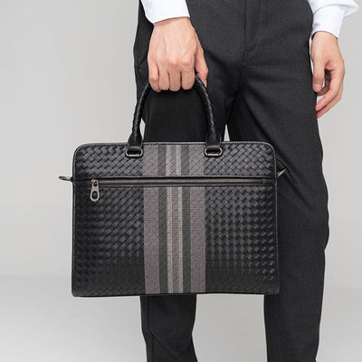 Maletín Profesional Hombre Crossbody Tejido - Bolsa Ejecutiva para Computadora